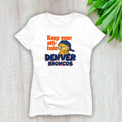 Garfiled X Denver Broncos Team NFL American Football Lady T-Shirt Women Tee TLT6773