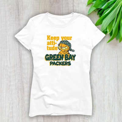 Garfiled X Green Bay Packers Team NFL American Football Lady T-Shirt Women Tee TLT6774