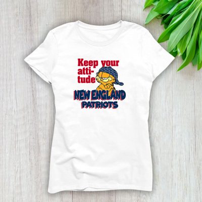 Garfiled X New England Patriots Team NFL American Football Lady T-Shirt Women Tee TLT6775