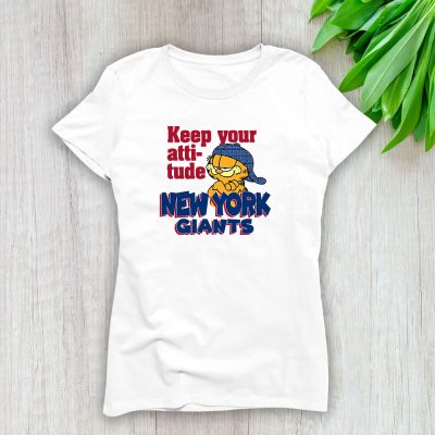 Garfiled X New York Giants Team NFL American Football Lady T-Shirt Women Tee TLT6776