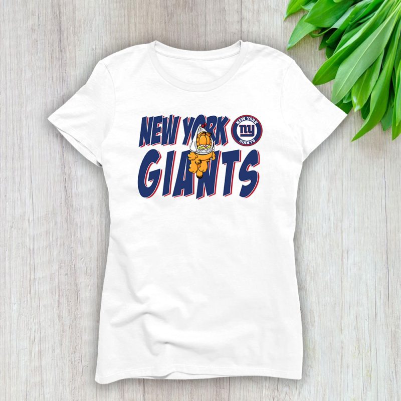 Garfiled X New York Giants Team X NFL X American Football Lady Shirt Women Tee TLT5621