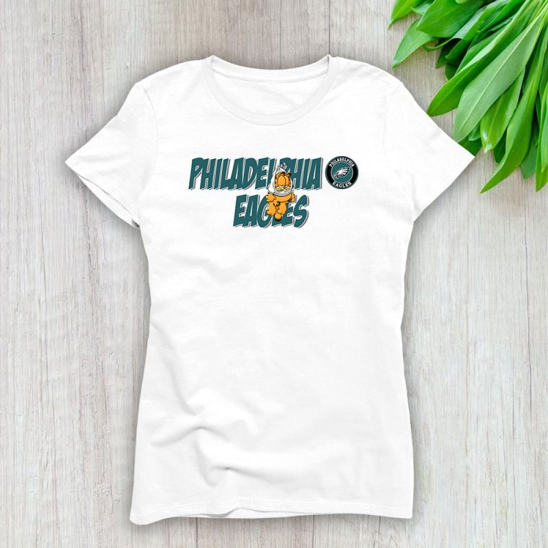 Garfiled X Philadelphia Eagles Team X NFL X American Football Lady Shirt Women Tee TLT5622