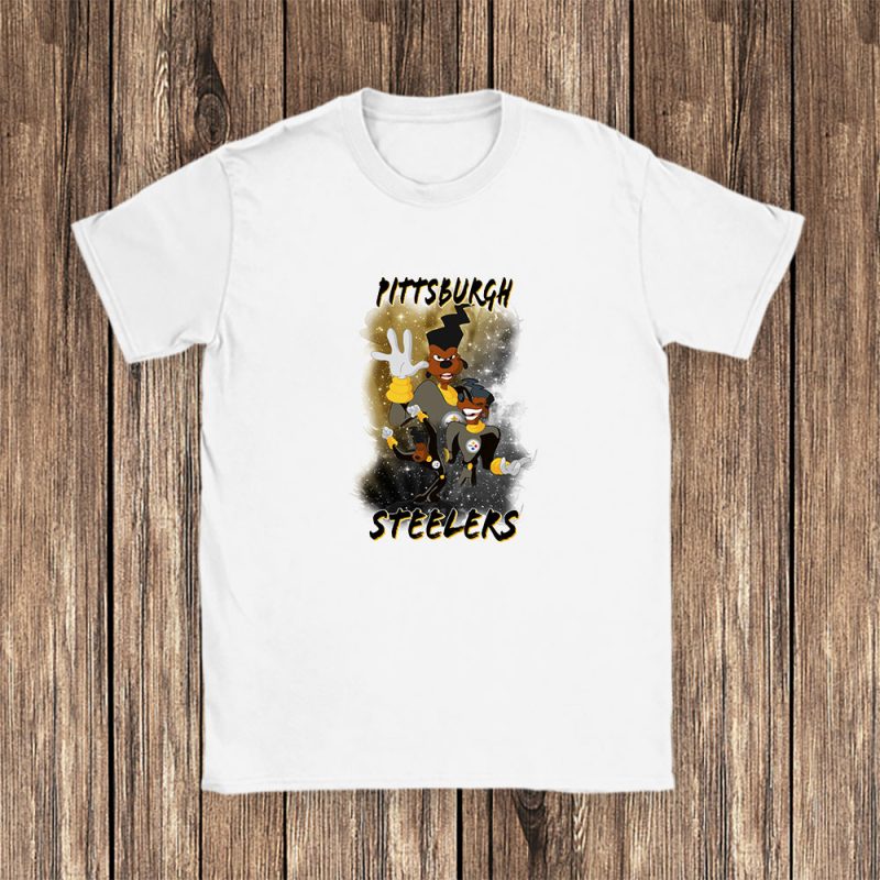 Goofy X A Goofy Movie X Powerline X Pittsburgh Steelers Team X NFL X American Football Unisex T-Shirt TAT5773