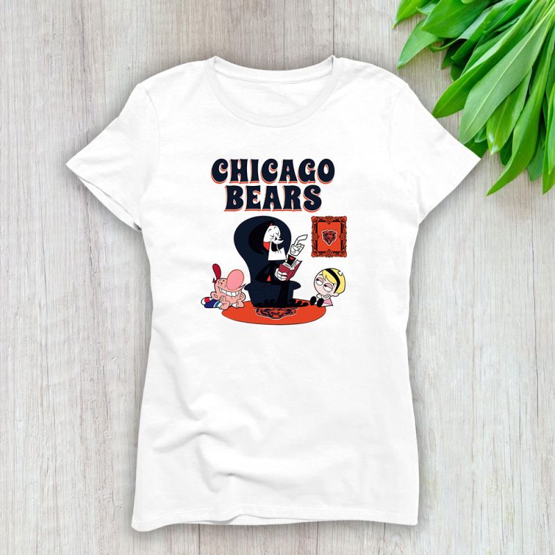 Grim Reaper X Chicago Bears Team NFL American Football Lady T-Shirt Women Cotton Tee TLT7941