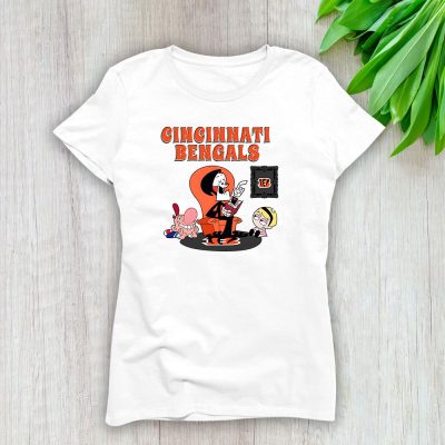 Grim Reaper X Cincinnati Bengals Team NFL American Football Lady T-Shirt Women Cotton Tee TLT7942