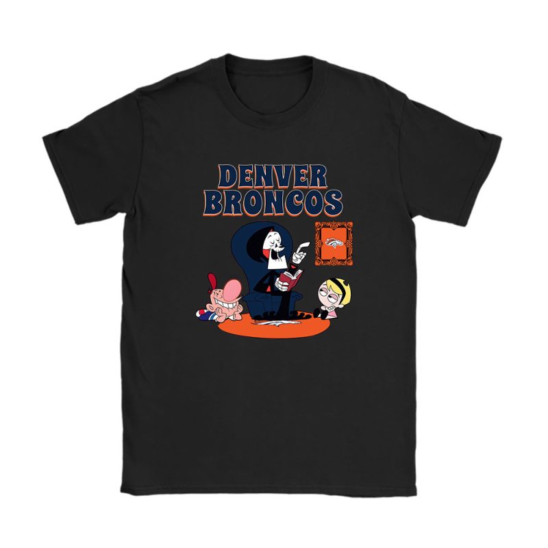 Grim Reaper X Denver Broncos Team NFL American Football Unisex T-Shirt Cotton Tee TAT7945
