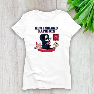 Grim Reaper X New England Patriots Team NFL American Football Lady T-Shirt Women Cotton Tee TLT7957