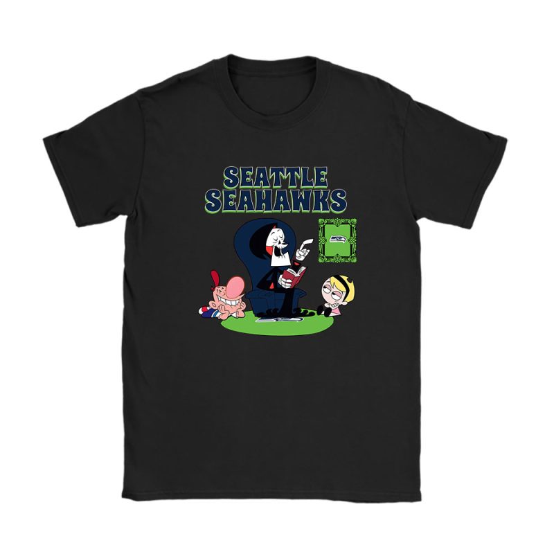 Grim Reaper X Seattle Seahawks Team NFL American Football Unisex T-Shirt Cotton Tee TAT7963