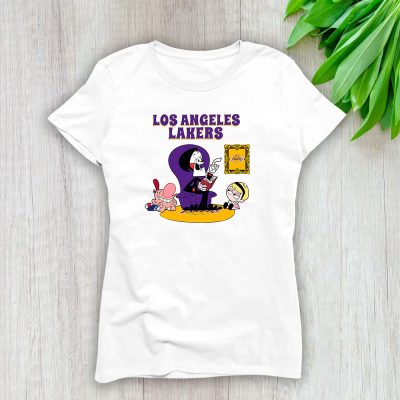 Grim Reaperx Los Angeles Lakers Team NBA Basketball Lady T-Shirt Women Cotton Tee TLT7919