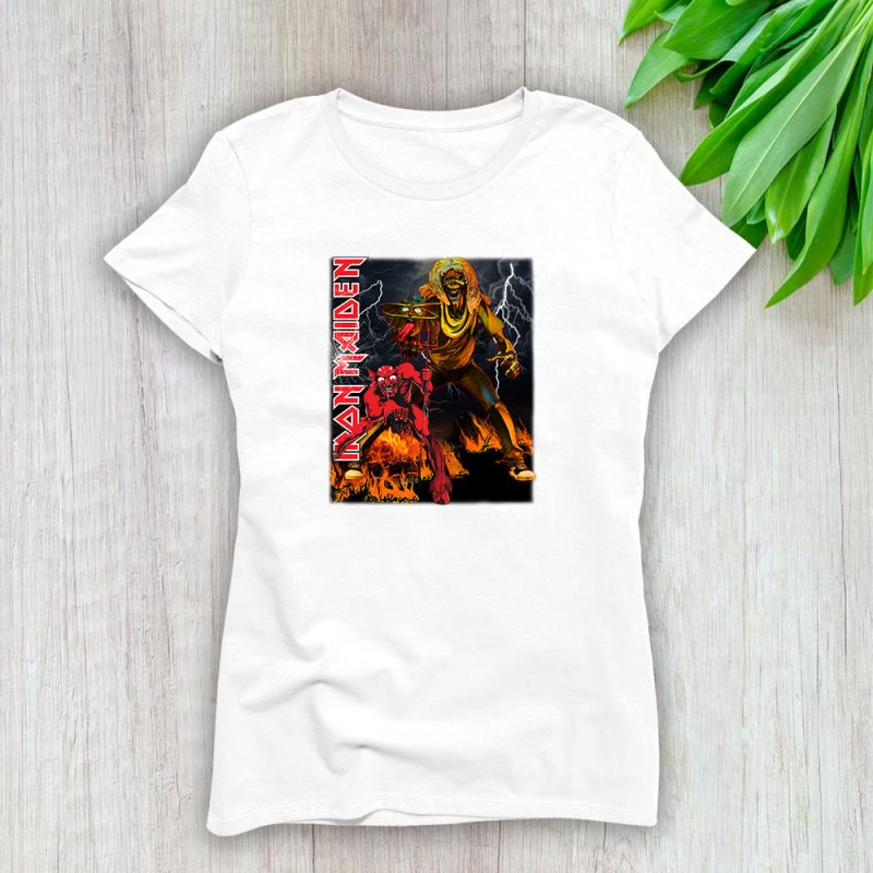 Iron Maiden The Number Of The Beast Album Lady T-Shirt Women Cotton Tee TLT7796