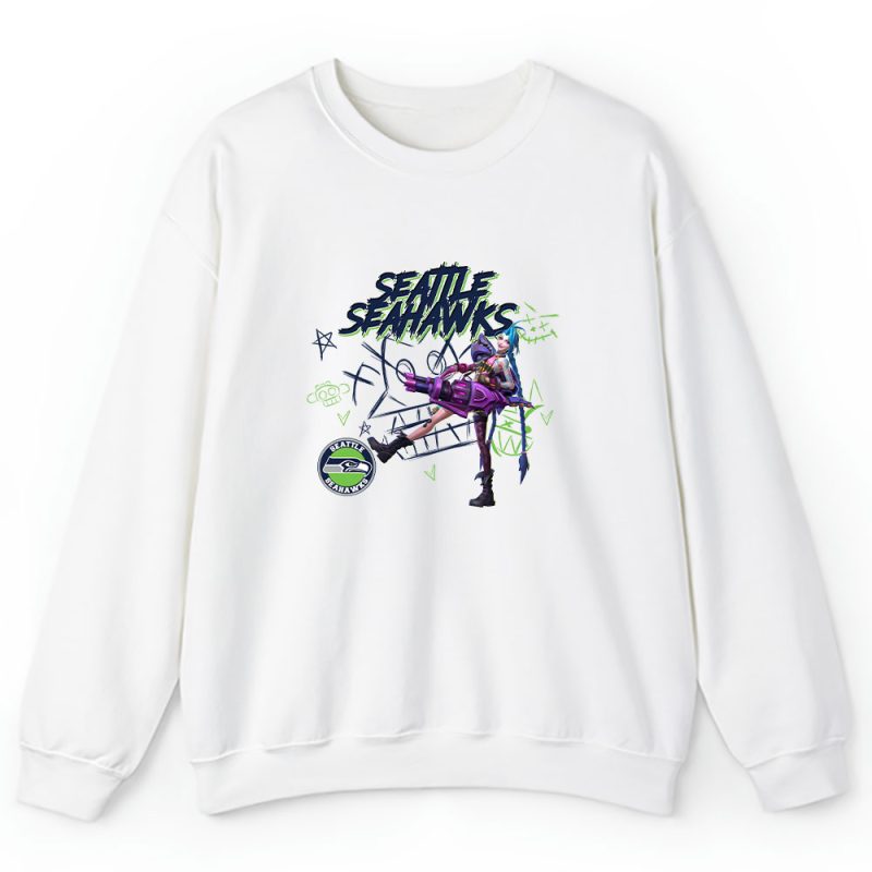 Jinx X Arcane X Seattle Seahawks Team X NFL X American Football Unisex Sweatshirt TAS5823