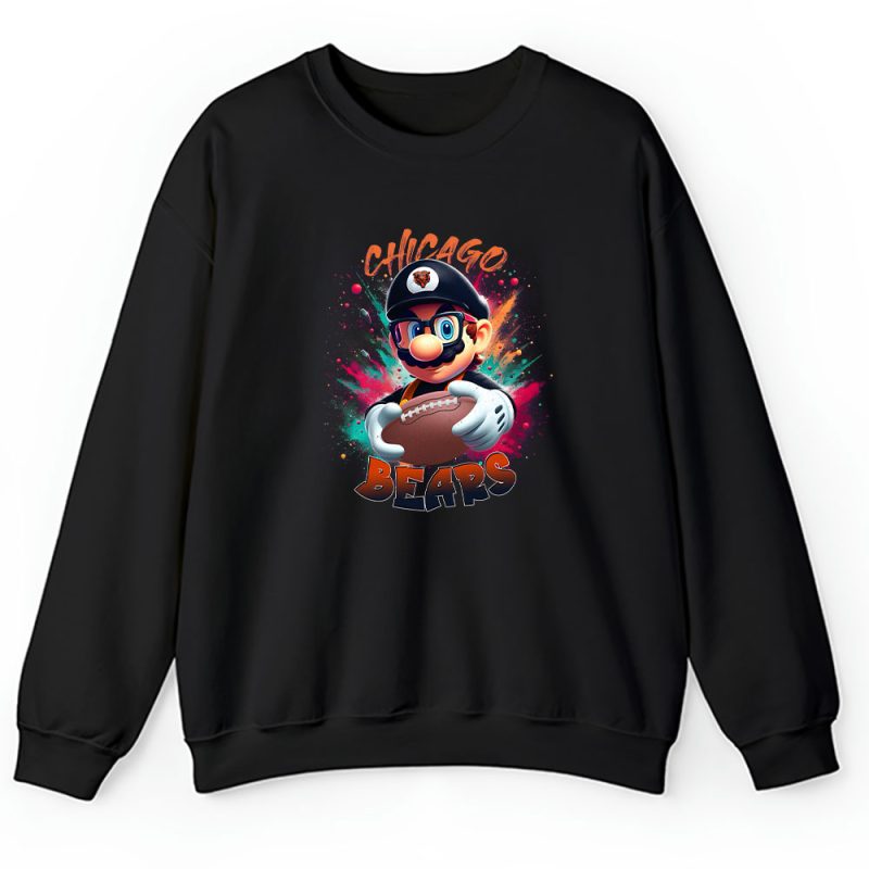 Mario X Chicago Bears Team X NFL X American Football Unisex Sweatshirt TAS5855