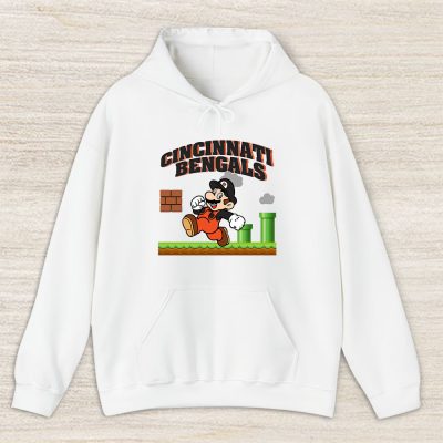 Mario X Cincinnati Bengals Team NFL American Football Unisex Hoodie TAH8583