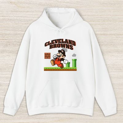 Mario X Cleveland Browns Team NFL American Football Unisex Hoodie TAH8584