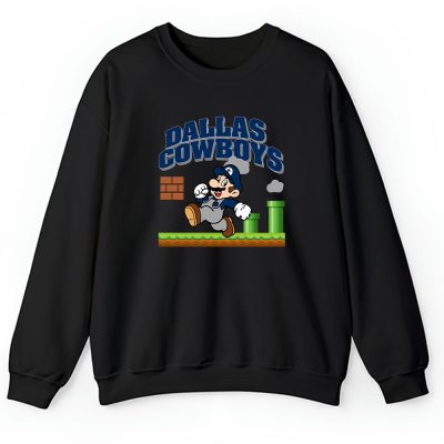 Mario X Dallas Cowboys Team NFL American Football Unisex Sweatshirt TAS7968