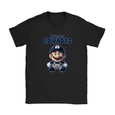 Mario X Dallas Cowboys Team X NFL X American Football Unisex T-Shirt TAT5858
