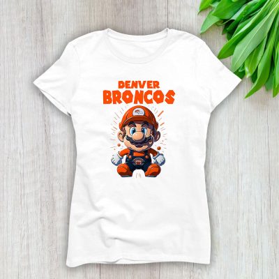 Mario X Denver Broncos Team X NFL X American Football Lady Shirt Women Tee TLT5750