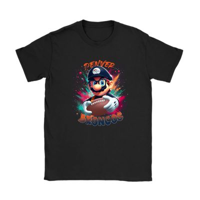 Mario X Denver Broncos Team X NFL X American Football Unisex T-Shirt TAT5859