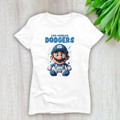Mario X Los Angeles Dodgers Team X MLB X Baseball Fans Lady Shirt Women Tee TLT5727
