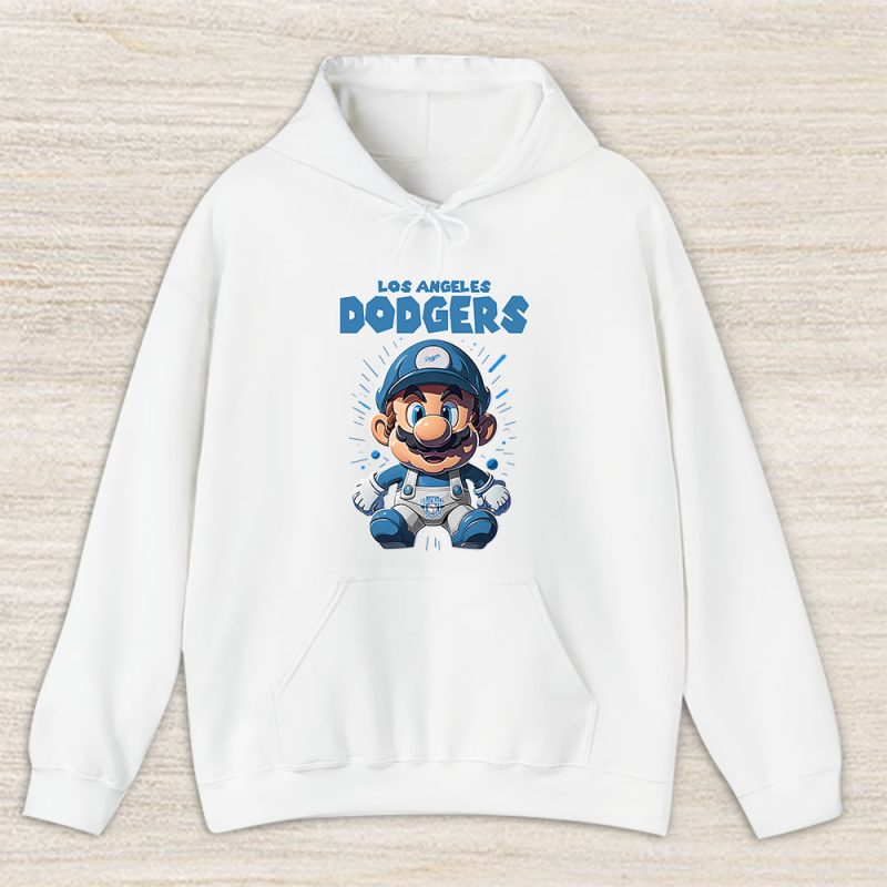 Mario X Los Angeles Dodgers Team X MLB X Baseball Fans Unisex Hoodie TAH5837