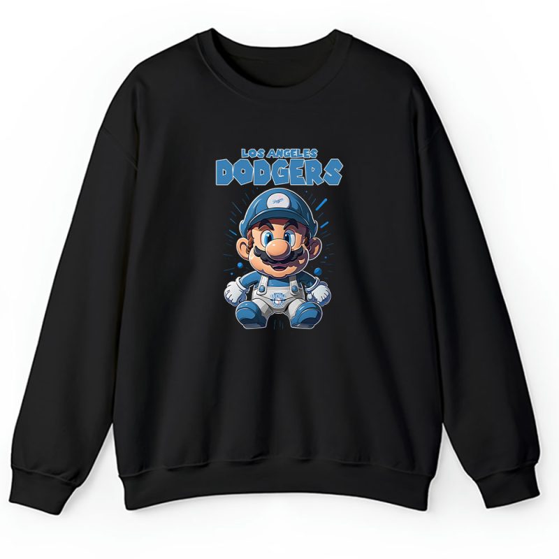 Mario X Los Angeles Dodgers Team X MLB X Baseball Fans Unisex Sweatshirt TAS5837