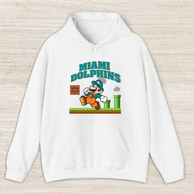 Mario X Miami Dolphins Team NFL American Football Unisex Hoodie TAH8595