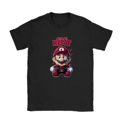 Mario X Miami Heat Team X NBA X Basketball Unisex T-Shirt TAT5853