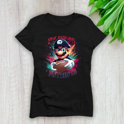 Mario X New England Patriots Team X NFL X American Football Lady Shirt Women Tee TLT5753