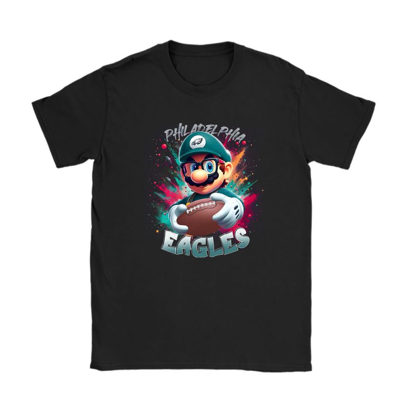Mario X Philadelphia Eagles Team X NFL X American Football Unisex T-Shirt TAT5867