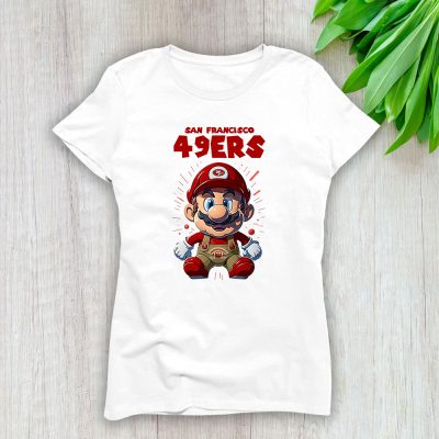 Mario X San Francisco 49ers Team X NFL X American Football Lady Shirt Women Tee TLT5764