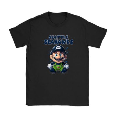 Mario X Seattle Seahawks Team X NFL X American Football Unisex T-Shirt TAT5872
