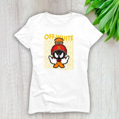 Marvin The Martian Off-White Lady T-Shirt Women Tee LTL8321