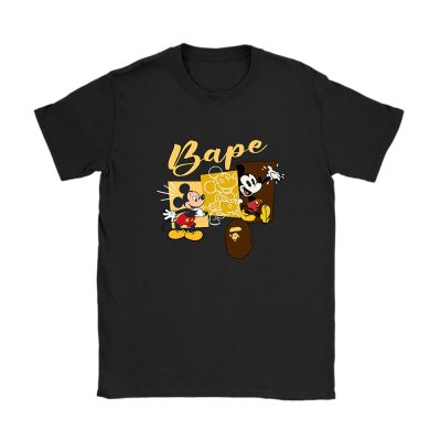 Mickey Mouse Bape Unisex T-Shirt Cotton Tee TAT8235