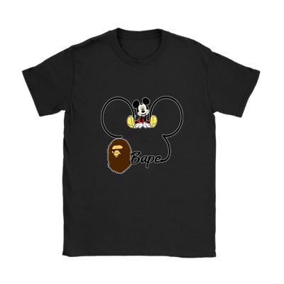 Mickey Mouse Bape Unisex T-Shirt Cotton Tee TAT8238