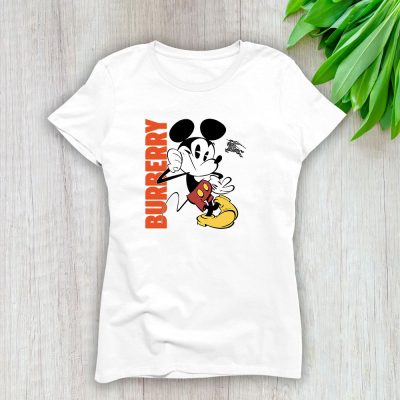 Mickey Mouse Burberry Lady T-Shirt Women Tee LTL8231