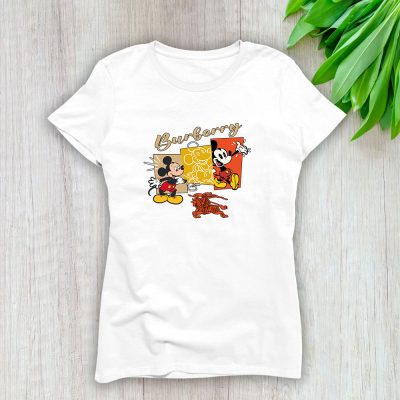 Mickey Mouse Burberry Lady T-Shirt Women Tee LTL8234