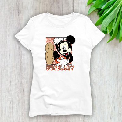 Mickey Mouse Burberry Lady T-Shirt Women Tee LTL8236