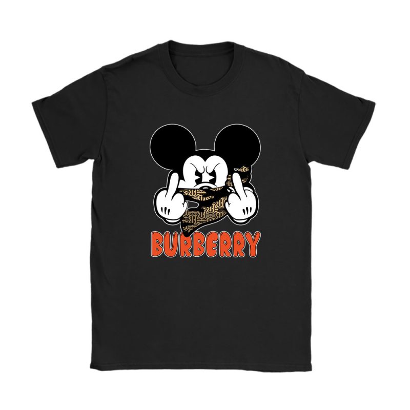 Mickey Mouse Burberry Unisex T-Shirt Cotton Tee TAT7583