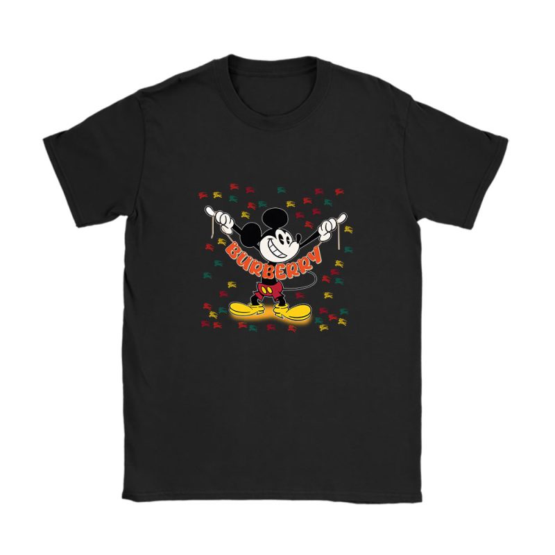 Mickey Mouse Burberry Unisex T-Shirt Cotton Tee TAT7584