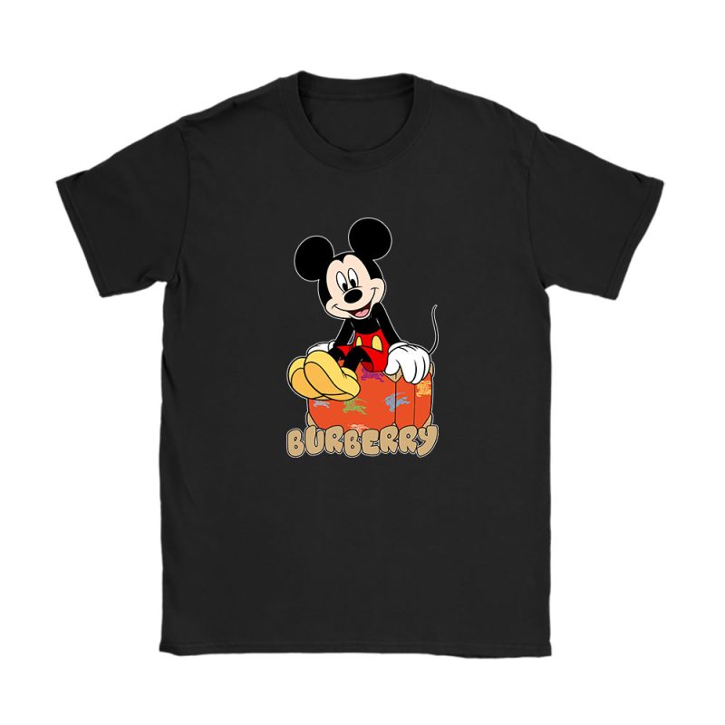 Mickey Mouse Burberry Unisex T-Shirt Cotton Tee TAT7587