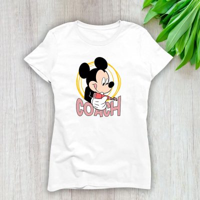 Mickey Mouse Coach Lady T-Shirt Women Tee LTL8242