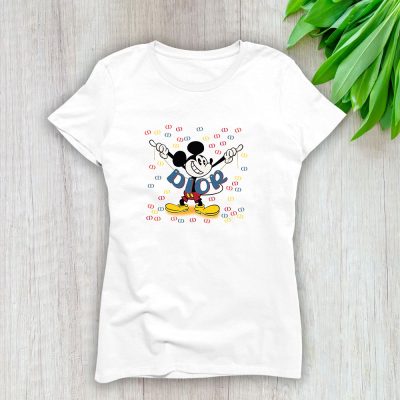 Mickey Mouse Dior Lady T-Shirt Women Cotton Tee TLT7591