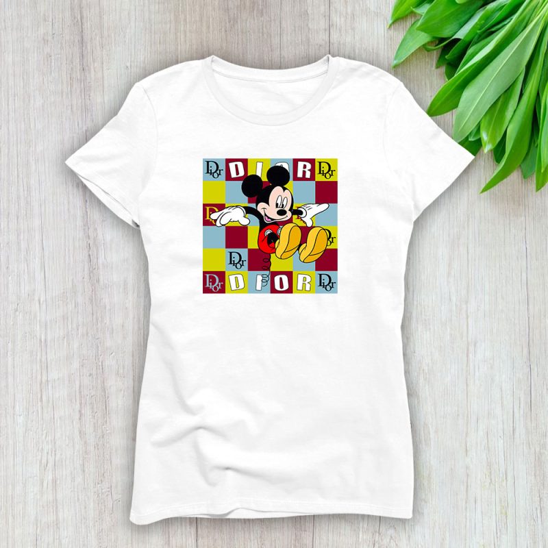 Mickey Mouse Dior Lady T-Shirt Women Tee LTL8246