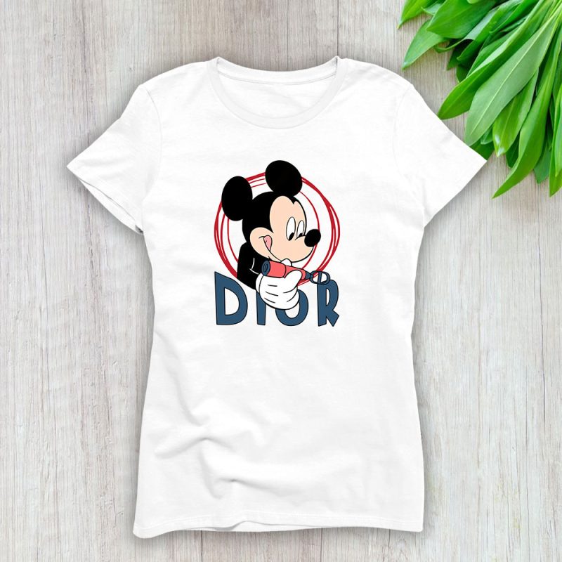 Mickey Mouse Dior Lady T-Shirt Women Tee LTL8253