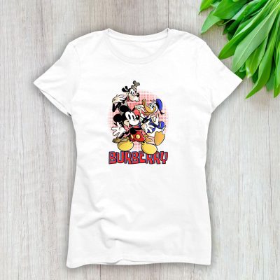 Mickey Mouse Donald Duck Goofy Burberry Lady T-Shirt Women Tee LTL8257