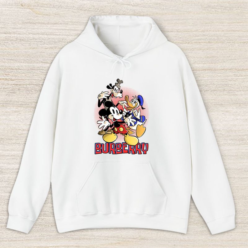 Mickey Mouse Donald Duck Goofy Burberry Unisex Hoodie TAH8257