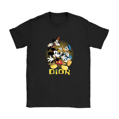Mickey Mouse Donald Duck Goofy Dior Unisex T-Shirt Cotton Tee TAT8259