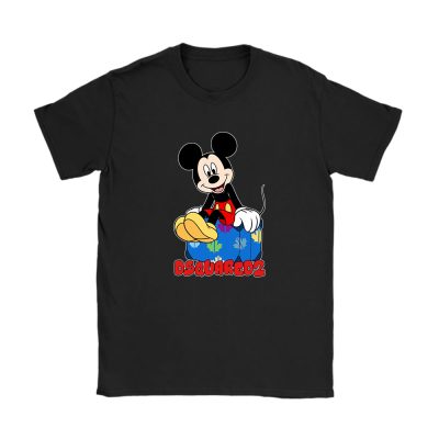 Mickey Mouse Dsquared2 Unisex T-Shirt Cotton Tee TAT7593