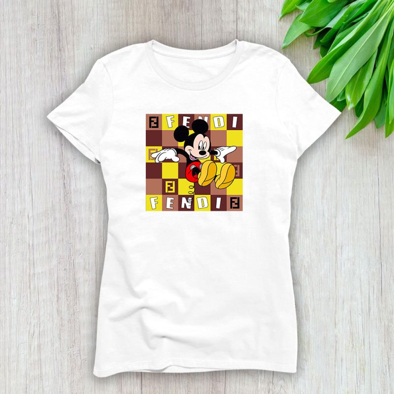 Mickey Mouse Fendi Lady T-Shirt Women Tee LTL8265