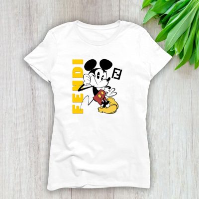 Mickey Mouse Fendi Lady T-Shirt Women Tee LTL8268